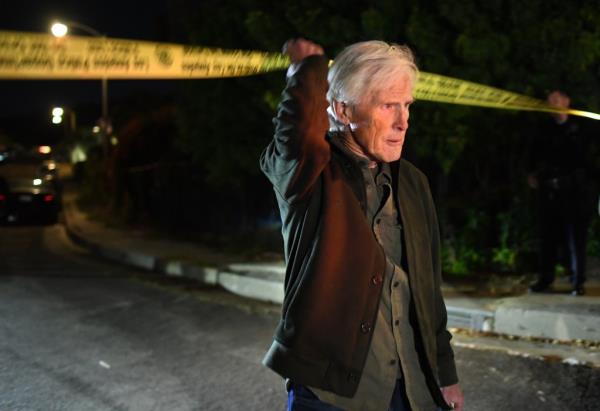 Keith Morrison arriving to Matthew Perry's home the night of his death on Oct. 28. 