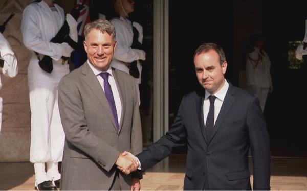 Australian and French defence ministers Richard Marles and Sébastien Lecornu in Nouméa this week - PICTURE NC la 1ère